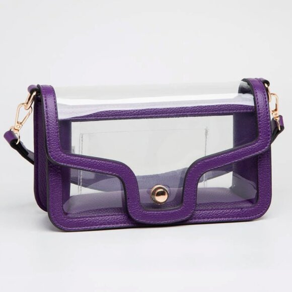 NWT PURPLE Clear Stadium-Approved Gameday Shoulder Bag Concert & Sports Event - Picture 1 of 1